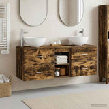 Bathroom Cabinet Set 3 pcs Smoked Oak 49.5 x 35 x 63 cm 3405791
