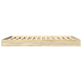 Bed Frame without Mattress Sonoma Oak 160x200 cm Engineered Wood 842009
