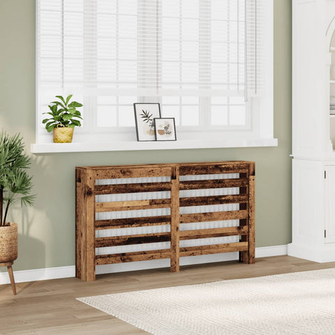 ZNTS Radiator Cover Old Wood 149x20x82 cm Engineered Wood 852706