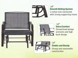 Glider Rocking Chair & Table 2 Single Seaters Rocker Garden Swing Chair Patio Furniture Bistro T3398P320375