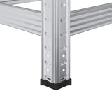 3-Layer Tyre Shelf Silver 110x40x200 cm Steel 4016970
