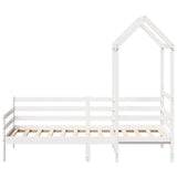 Day Bed with Roof without Mattress White 80x200 cm Solid Wood 3282201
