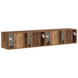 TV Wall Cabinet Wall-mounted 2 pcs Old Wood 78.5 x 31 x 29.5 cm 892226