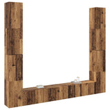 Wall Mounted TV cabinets 6 pcs Old Wood Engineered Wood 3328987