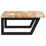 Basin Shelf Wall Mounted Steel and Solid Wood Acacia 3302783