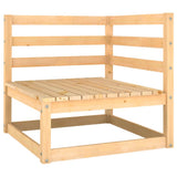 Garden Lounge Set Brown Solid pinewood Medium Modular 3075439