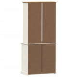 Highboard "VIGO" White 80x40x176 cm Solid Wood Pine 3200584