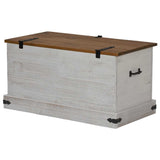 Storage Chest HALDEN White 91x48x47 cm Solid Wood Pine 4018402