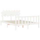 Bed Frame without Mattress White 140x190 cm Solid Wood Pine 3193447