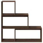 ZNTS Room Divider Bookcase 3-Tier Brown Oak 123x29x123 cm Engineered Wood 857991