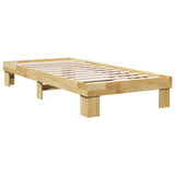 Bed Frame without Mattress 100x200 cm Solid Wood Oak 851949