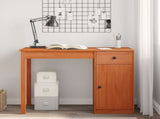 Desk with Drawer Wax Brown 100 x 50 x 74 cm Solid Pine Wood 8006902