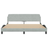 Bed Frame "Dover" Light Grey 183x213 cm Velvet 373306