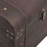 Treasure Chest with Latches Dark Brown 79.5x39.5x39.5 cm Plywood 4010548