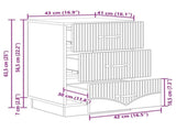 Bedside Cabinet White 43 x 41 x 63.5 cm Engineered Wood 895245