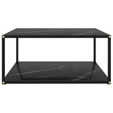 Coffee Table Black 80x80x35 cm Tempered Glass 322895