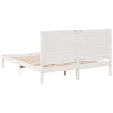 Extra Long Bed Frame without Mattress White 160x210 cm Solid Wood 3309302