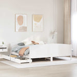 Bed Frame without Mattress White 180x200 cm Super King Solid Wood Pine 3301780