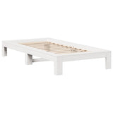 Bed Frame without Mattress White 90x190 cm Single Solid Wood Pine 3309021