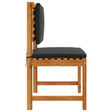 Garden Chair with Cushion 2 pcs Brown Solid Acacia wood 4107156