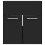 ZNTS Sink Cabinet with Built-in Basin Black Engineered Wood 3071262