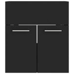 ZNTS Bathroom Furniture Set Black Engineered Wood 3071217