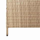 Room Divider Folding Manual Beige 242 x 180 cm Poly Rattan 42003676