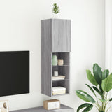 TV Cabinet with LED Lights Grey Sonoma 30.5x30x102 cm 837025