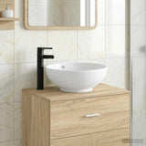 Bathroom Wash Basin Matte Black 44 x 44 x 16 cm Metal 890247