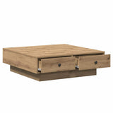 Coffee Table Artisan Oak 90 x 90 x 28 cm Engineered Wood 868803