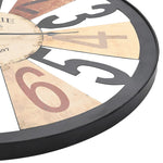 ZNTS Wall Clock Metal 60 cm Multicolour 283863