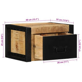 Bedside Cabinet 40x35x25 cm Solid Rough Wood Mango 4015945