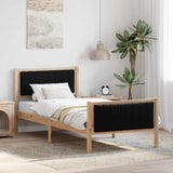 Bed frame Brown and black 90 x 200 cm Solid pine wood 878496