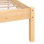 810092 Bed Frame without Mattress Solid Wood 160x200 cm