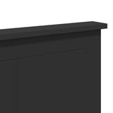 Headboard with Headboard Black Oak 135 cm Engineered wood 887770