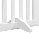 Dog Gate with Door Foldable 9 Panels White 450 cm Poplar Wood 3155647