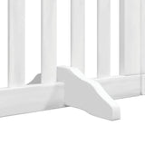 Dog Gate with Door Foldable 9 Panels White 450 cm Poplar Wood 3155647