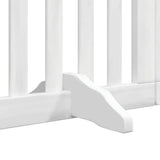 Dog Gate with Door Foldable 9 Panels White 450 cm Poplar Wood 3155647