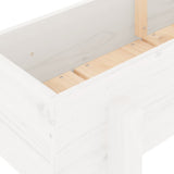 Garden Raised Bed White 160x30x38 cm Solid Wood Pine 825192