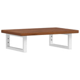 Basin Shelf Wall Mounted Steel and Solid Wood Oak 3302348
