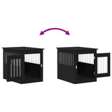 Dog Crate Furniture Black Oak 55x75x65 cm Engineered Wood 862175