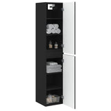 Wall-mounted Bathroom Cabinet Black 33 x 34.5 x 160 cm 890513