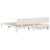 Bed Frame with Drawers without Mattress White 200x200 cm 3301993