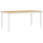 ZNTS Dining Table Corona White 160x80x75 cm Solid Wood Pine 4005719