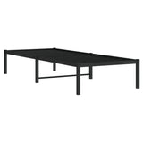Metal Bed Frame without Mattress Black 75x190cm 373645