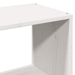 ZNTS Bookcase Bed without Mattress White 75x190 cm Small Single Solid Wood Pine 3323129