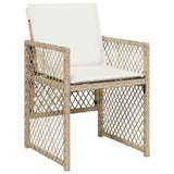 Garden Dining Set 5 pcs Beige Poly Rattan 3380635