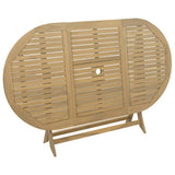 Folding Garden Table 160x85x75 cm Solid Wood Acacia 365746