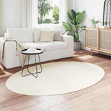 Area Rugs Oval HUARTE Cream 140 x 200 cm 100% Polyester 4103624