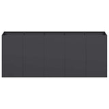 Planter Black 200x40x80 cm Cold-rolled Steel 860724